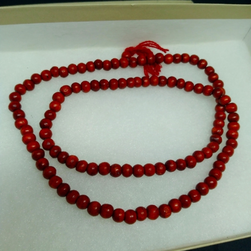 Direct from India -  Sandalwood Prayer Meditation Beads Mala Necklace